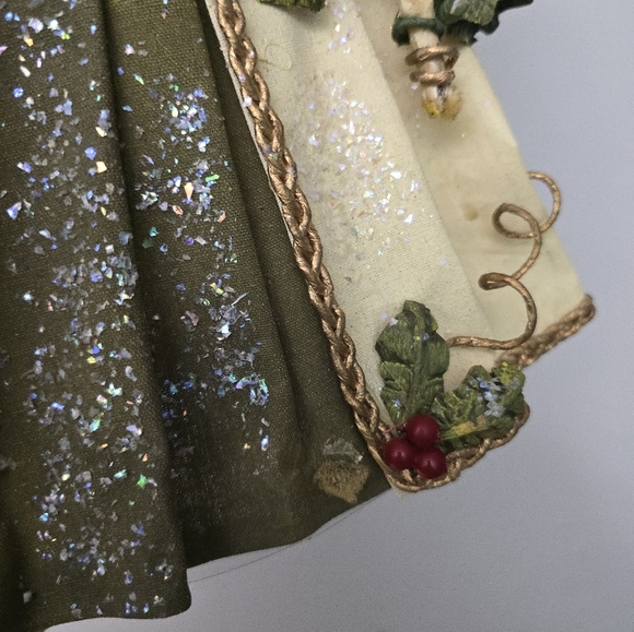 Silvestri Santa Holly Paper Mache Tree Table Topper Christmas Figure *read* - Picture 3 of 16